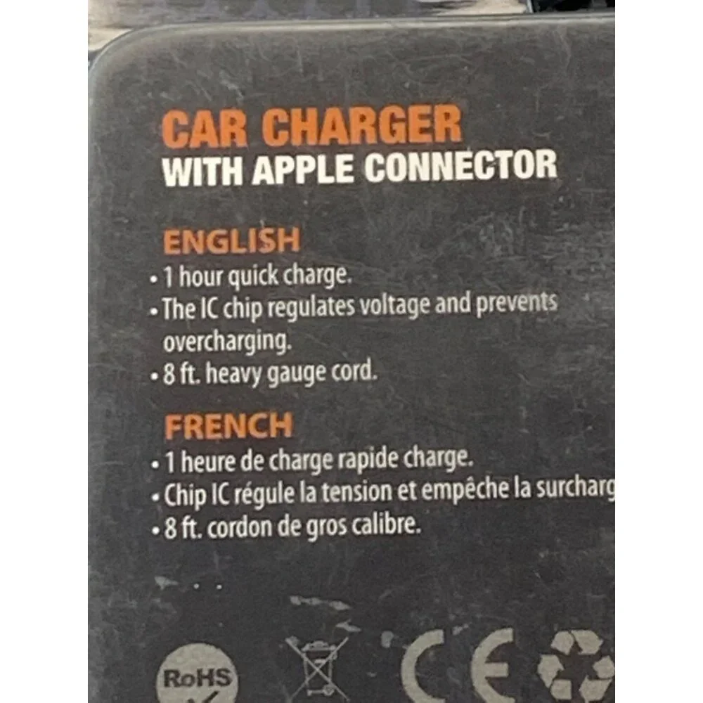 ToughTested Apple 30-pin Connector Car Charger Quick Charge NEW